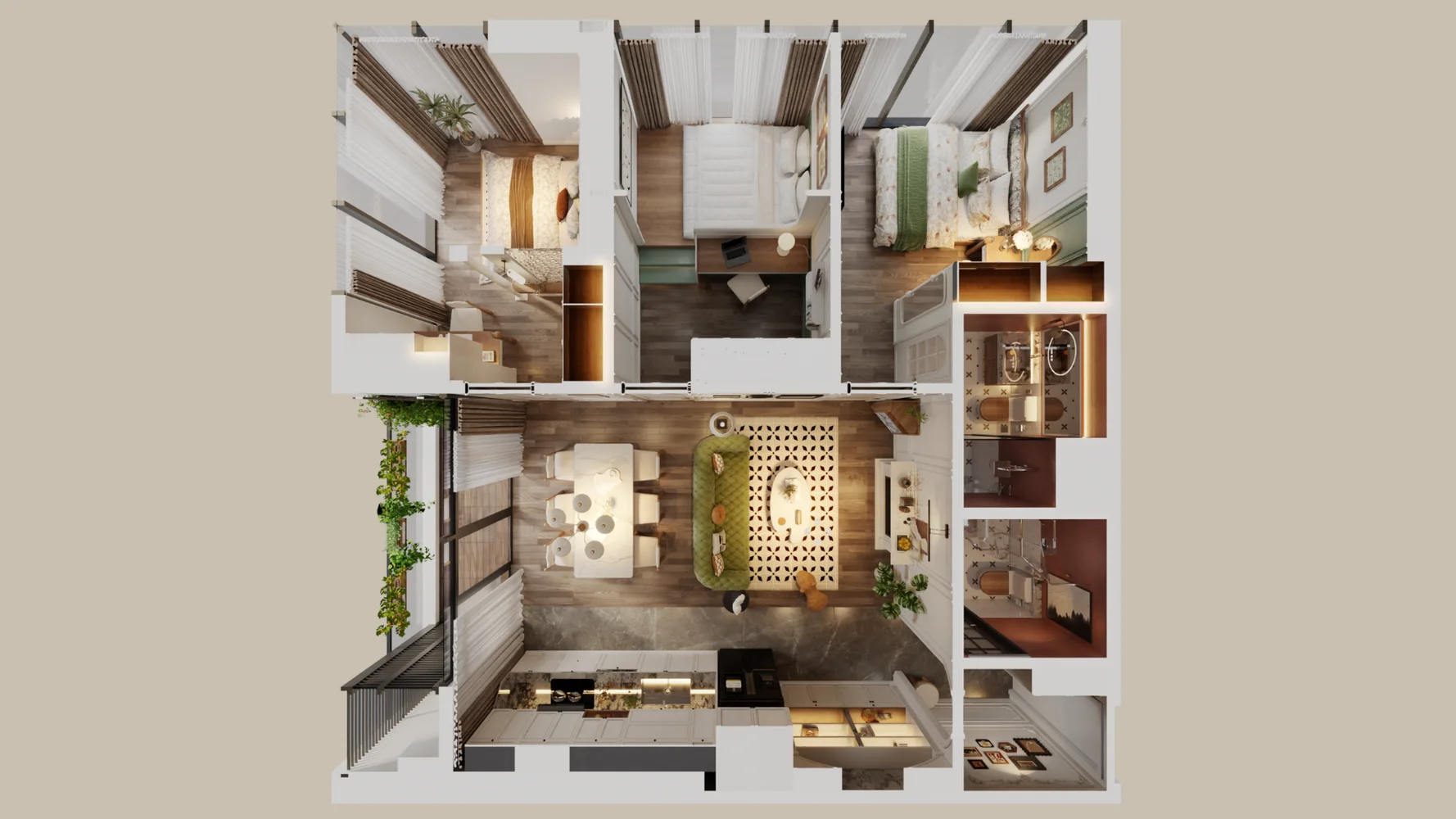 Thiết kế căn hộ Newtown Diamond - Phong cách Neo Classic