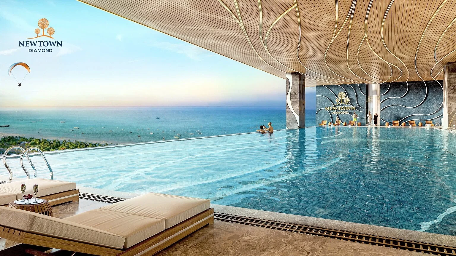 Hồ bơi tràn bờ Newtown Diamond Đà Nẵng