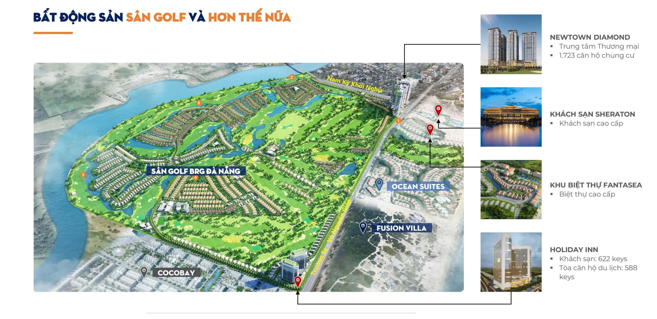 Vị trí chung cư Newtown Diamond Đà Nẵng từ trên cao
